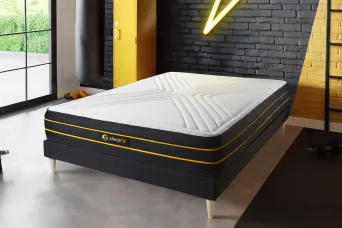 Matelas 135x190 cm Mémoire de forme et Micro ressorts ensachés - Ultra