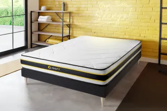 Matelas 160x200 cm Ressorts ensachés et Mémoire de forme - Flexy