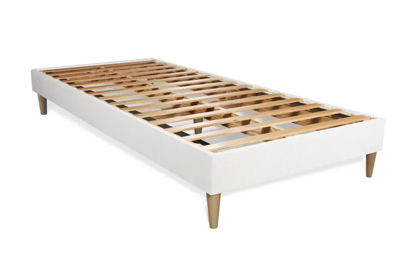 Ensemble Matelas Sommier 90x190 cm - Sommier Blanc (en kit) - Ultra