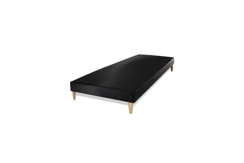 Ensemble Matelas Sommier 160x200 cm - 2 Sommiers Noir - Soft