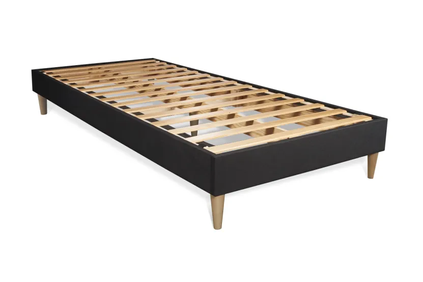 Ensemble Matelas Sommier 90x200 cm - Sommier Noir (en kit) - Ultra