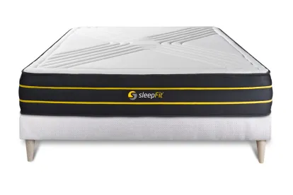Ensemble Matelas Sommier 180x190 cm - Sommier Blanc (en kit) - Ultra