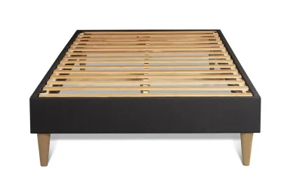Ensemble Matelas Sommier 90x200 cm - Sommier Noir (en kit) - Soft
