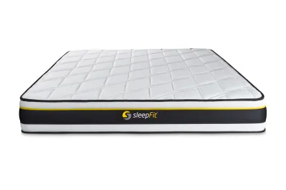 Ensemble Matelas Sommier 200x200 cm - 2 Sommiers Noir - Soft