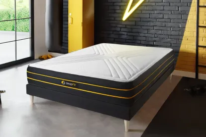 Matelas 100x200 cm Mémoire de forme et Micro ressorts ensachés - Ultra